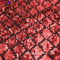 5mm Multifunctional Red Sequin Fabric Sublim Print